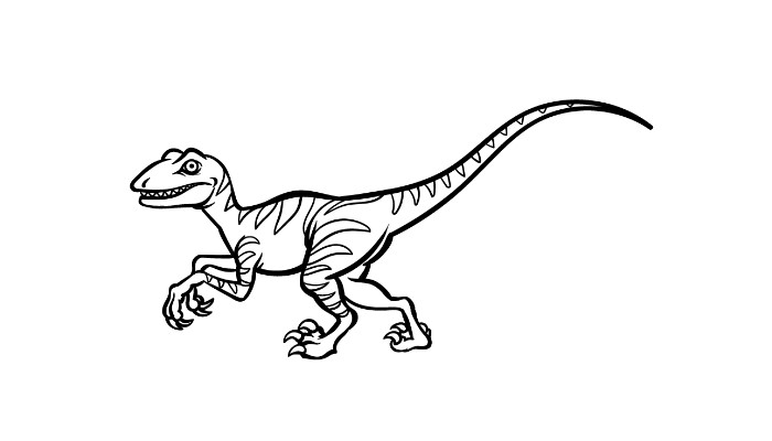 How to draw a velociraptor