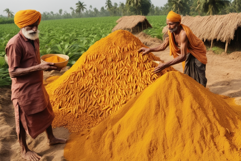 Turmeric Farming in India A Golden Spice's Journey from Field to Table