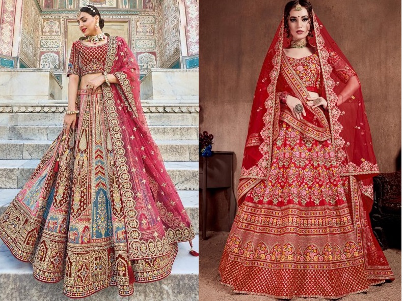 Red lehenga